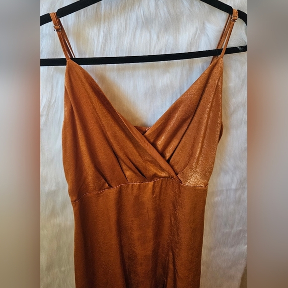 Lulu's Classic Terracotta Crossfront Ultrasoft Maxi Dress - Picture 2 of 12